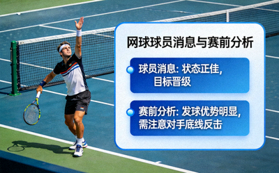 网球球员消息与赛前分析图片 - 网球选手准备比赛